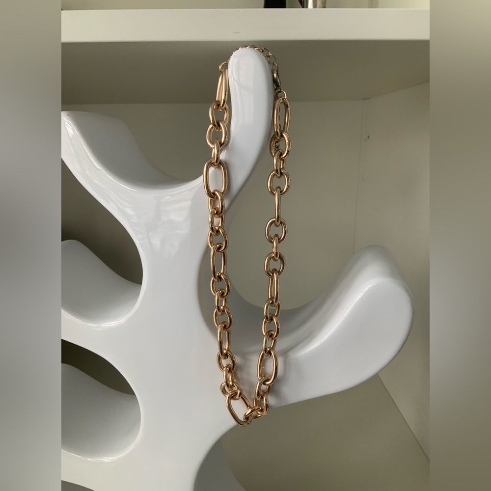 ADAE Jewelry Chain Stainless Steel Gold Hardware Loop Necklace BRAND NEW 8”